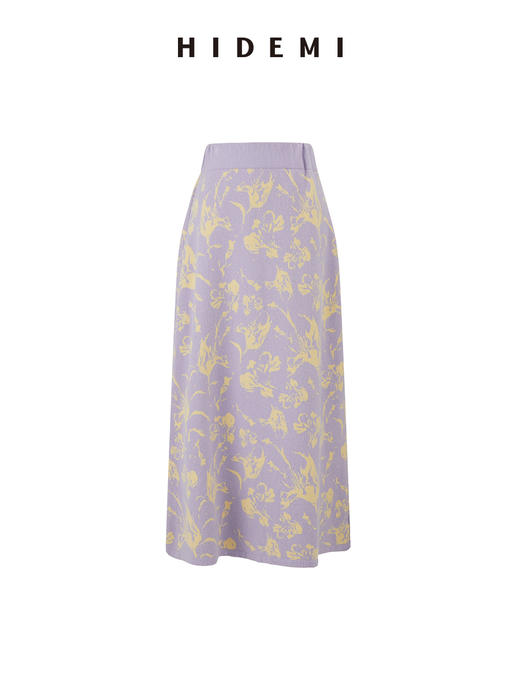 HIDEMI 美利奴羊毛主题花卉系列圆领大廓形针织毛衣厚款三件套 大毛衣/半身裙/围巾 商品图9