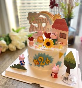 小猪佩奇生日蛋糕 无蛋无奶无麸质无蔗糖定制