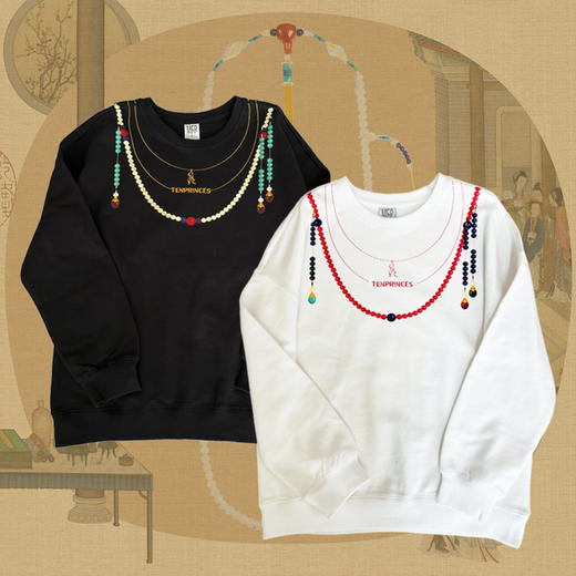 【采购专享】朝珠印花卫衣 黑白两色 商品图0