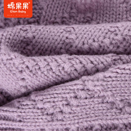 商场同款棉果果冬季女童全棉气质甜美提花圆领棉线开衫舒适柔软亲肤M422161522613 商品图4