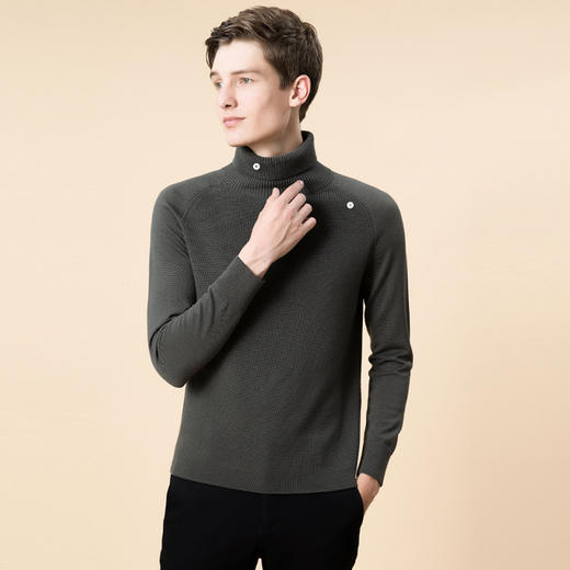 callisto绿色全羊毛毛衣 FNKNW096GR 商品图1