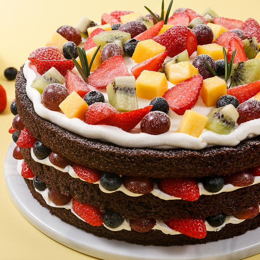 【鲜果缤纷】多样鲜果融合巧克力蛋糕胚，在浪漫的季节，邂逅缤纷的鲜果（yq赣州幸福西饼蛋糕） 商品图3