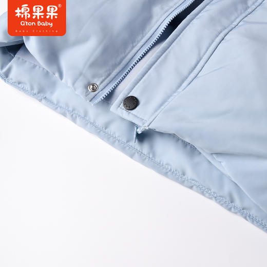 商场同款棉果果秋季男童连帽大朵绒小清新假两件中长款羽绒服M412102922699 商品图2
