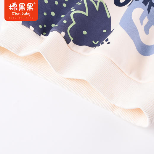 商场同款棉果果冬季男童保暖柔软亲肤加绒圆领套头卫衣时尚拼色M412180422714 商品图4