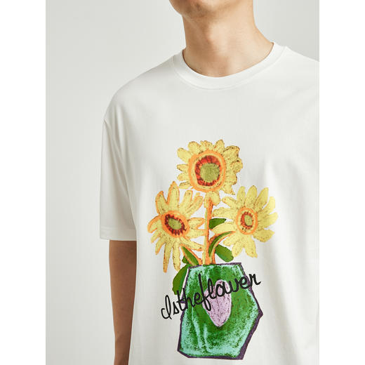 墨麦客男装 甄选棉纤维面料 圆领印花短袖T恤男士休闲体恤打底衫 商品图2