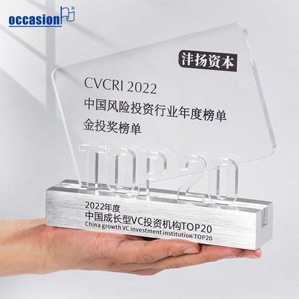 亚克力铝合金奖杯定制金属奖牌定做数字英文logo荣誉颁奖商务合作 商品图2