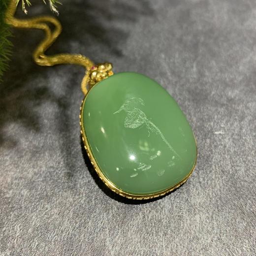 【御珠宫坊】金镶碧玉花牌 商品图3