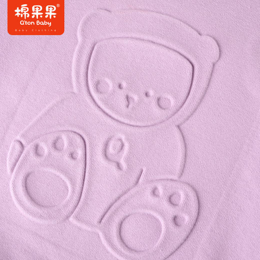 商场同款棉果果冬季浮雕小熊男女童保暖舒适加绒圆领套头卫衣M422180222610 商品图4