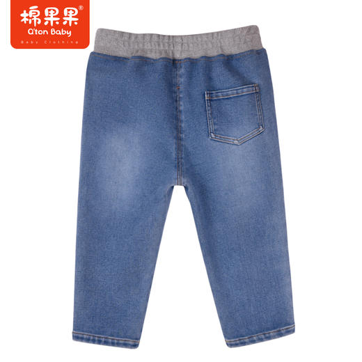 商场同款棉果果冬季男童加厚保暖百搭时尚加绒牛仔长裤M412200422725 商品图6