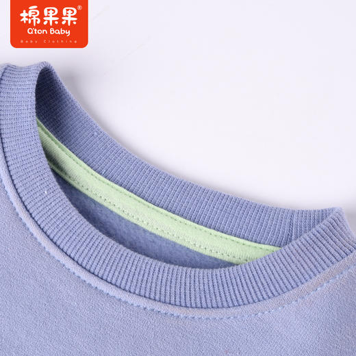 商场同款棉果果冬季男童小清新保暖加绒圆领套头卫衣M412180222709 商品图3