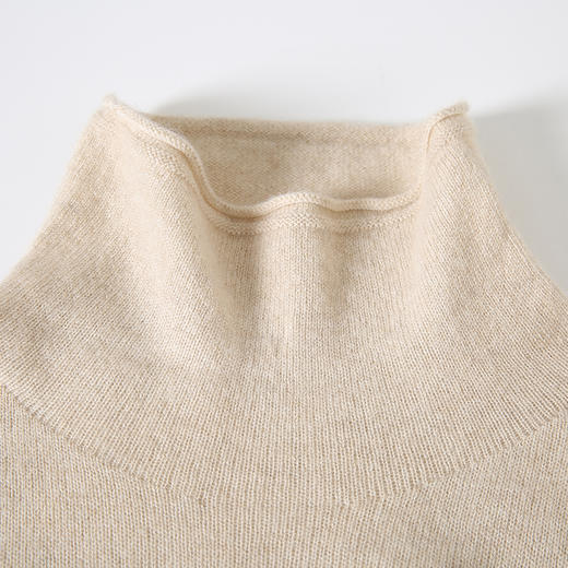 VIMAGE纬漫纪冬季新款100%山羊绒高领套头纯色修身针织衫V1801416 商品图4