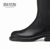 西村名物休闲纯色长筒靴女圆头高筒时装靴长靴女2022秋冬新44541 商品缩略图1