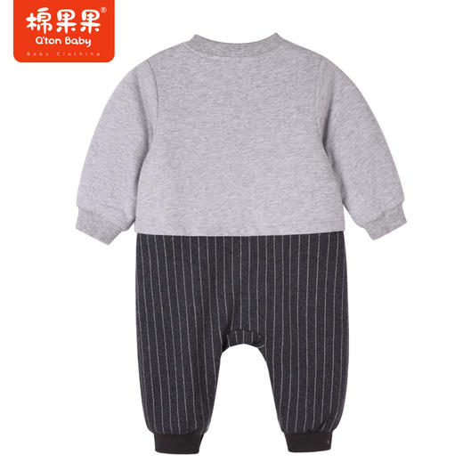 商场同款棉果果冬季男童小童夹棉保暖外穿领子可拆卸！小绅士夹棉对开连体衣M412722222722 商品图7