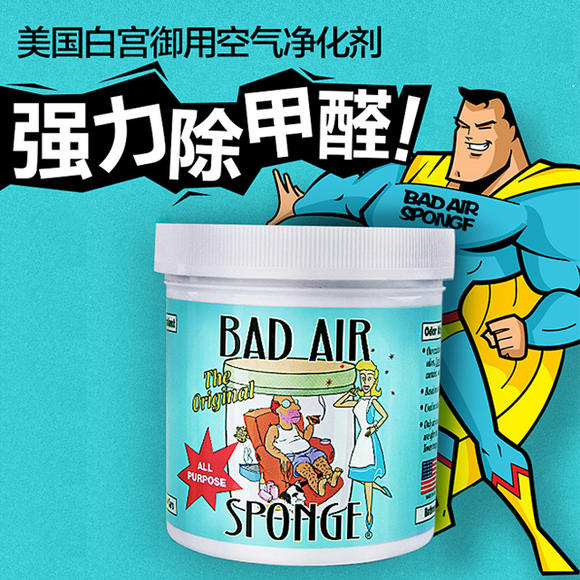 美国Bad Air Sponge badair空气净化剂新房汽车除甲醛去异味清除剂