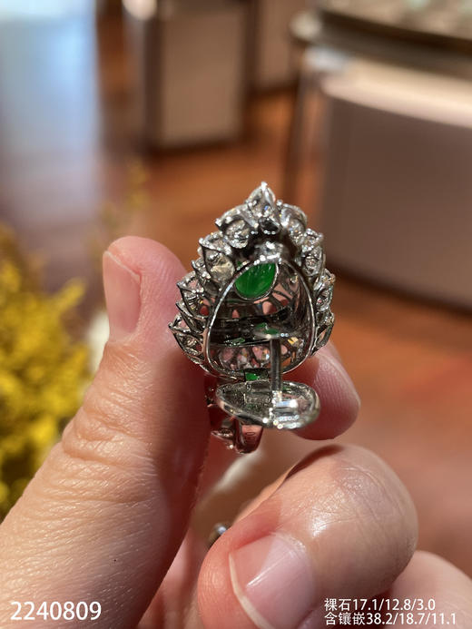 玻璃艳绿叶子吊坠 58999【2240809】 商品图7