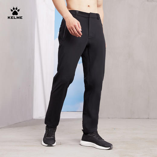 【亚洲杯同款】KELME/卡尔美足球秋季运动长裤男梭织训练裤休闲直筒裤拉链口袋 商品图2