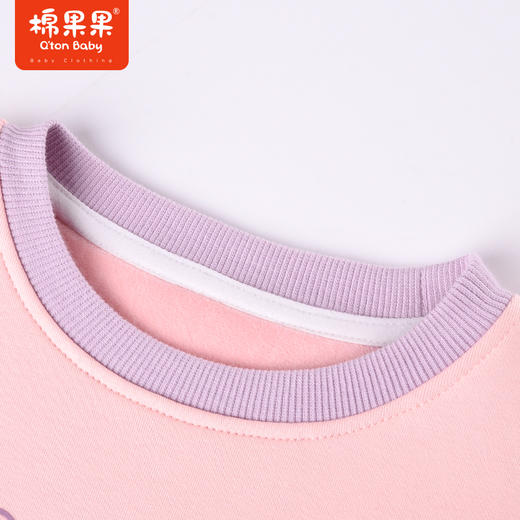 商场同款棉果果冬季女童保暖舒适柔软亲肤甜美加绒圆领套头卫衣M422180422611 商品图1