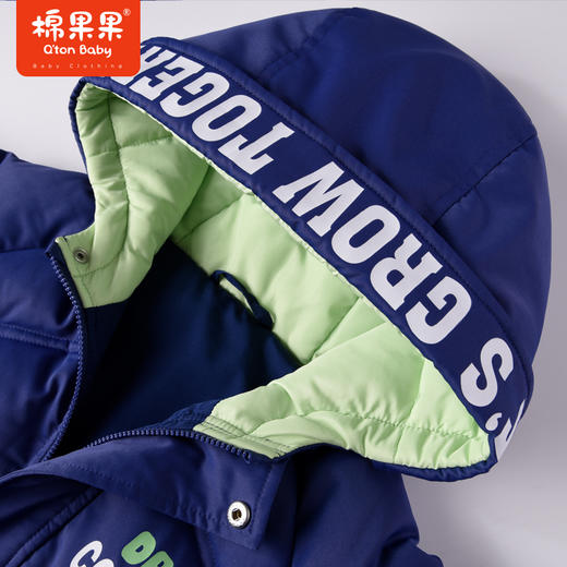 商场同款棉果果冬季冬季男童保暖连帽出门抗冻神器超长款羽绒服M412102922705 商品图2