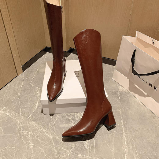 OLD A2377aa不过膝长靴英伦尖头显瘦骑士靴 商品图8