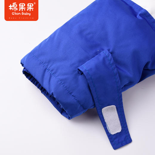 商场同款棉果果冬季男童连帽经配色时尚潮流撞色拼色中长款羽绒服M412102922707 商品图3