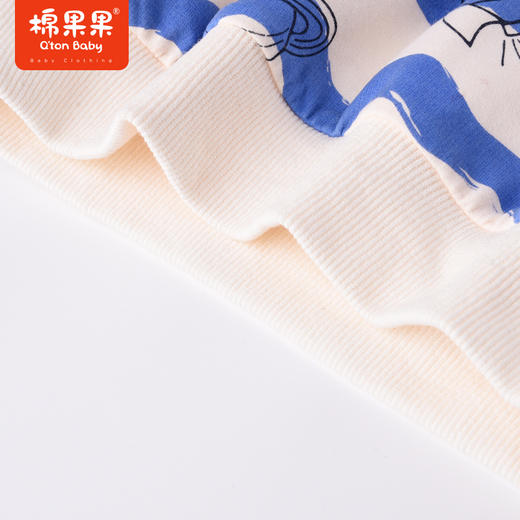 商场同款棉果果冬季男童条纹时尚百搭夹棉圆领套头卫衣保暖亲肤M412180822708 商品图2