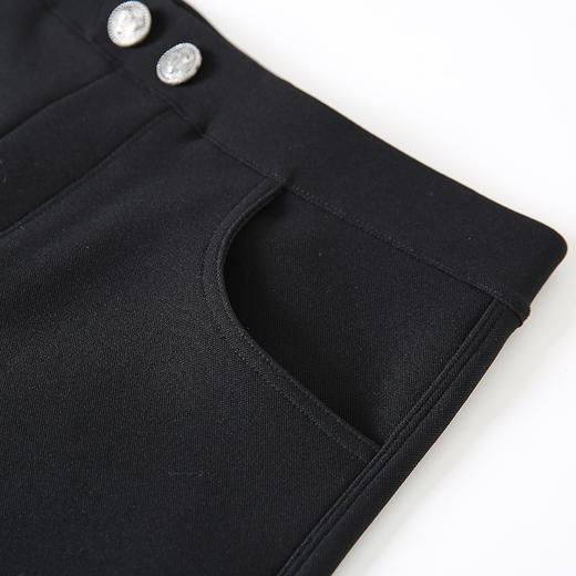 VIMAGE纬漫纪秋冬季新款高腰气质通勤纯色显瘦裤子V1805423 商品图3