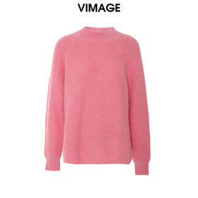 下架-VIMAGE纬漫纪冬季新款显瘦舒适套头针织衫V1801408