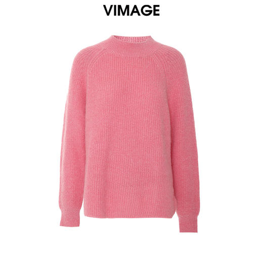 下架-VIMAGE纬漫纪冬季新款显瘦舒适套头针织衫V1801408 商品图0