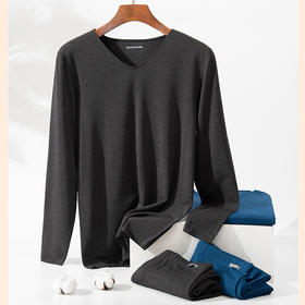 【阿米诺舒肤】SCHIESSER德国舒雅男士62.1%莫代尔粘纤28.6%腈纶+9.3%氨纶290g保暖衣套装65/19266W