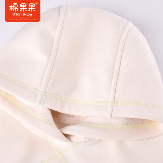 商场同款棉果果冬季女童拼色保暖加绒连帽套头卫衣M422182422615 商品图4