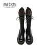 西村名物长筒靴女2022秋季新款骑士靴高筒英伦风帅气皮靴子44071 商品缩略图2