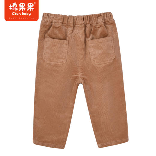 商场同款棉果果冬季男童复古条绒裤时尚百搭加绒抽条针织长裤M412200822724 商品图5