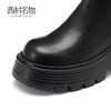 西村名物2022秋冬新款切尔西靴厚底粗跟小短靴44141 商品缩略图1