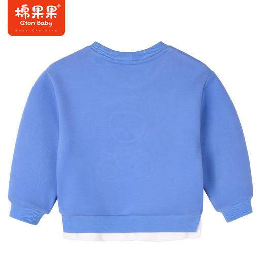 商场同款棉果果冬季男童浮雕小熊时尚保暖加绒圆领套头卫衣M412180222710 商品图2