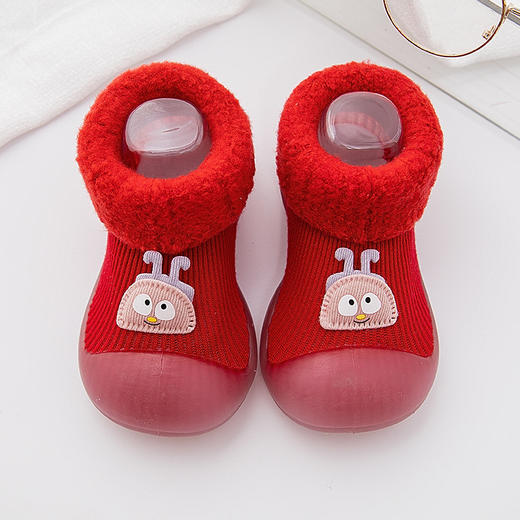【加绒加厚 保暖防滑 兼顾柔软童趣】秋冬婴儿学步鞋软底加绒地板袜子儿童防掉室内袜子鞋婴儿鞋袜防滑 商品图12