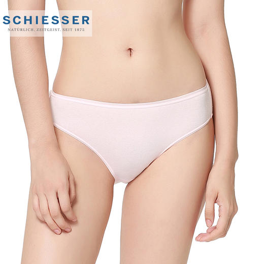 【超值纯棉3条装中腰】SCHIESSER德国舒雅女士素色棉质中腰三角内裤（3件装）30/5565S 商品图0