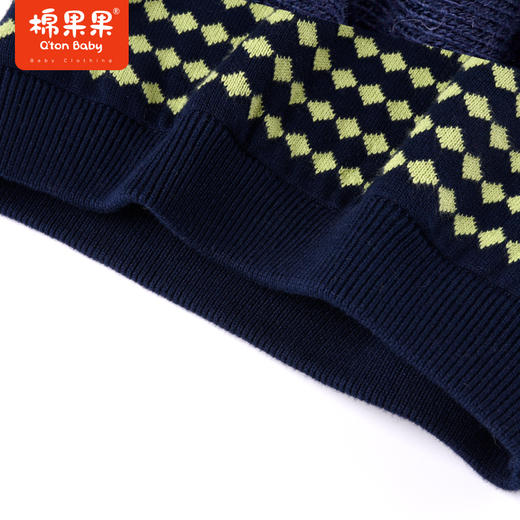商场同款棉果果冬季男童时尚显白提花圆领套头棉线衫M412160222718 商品图3