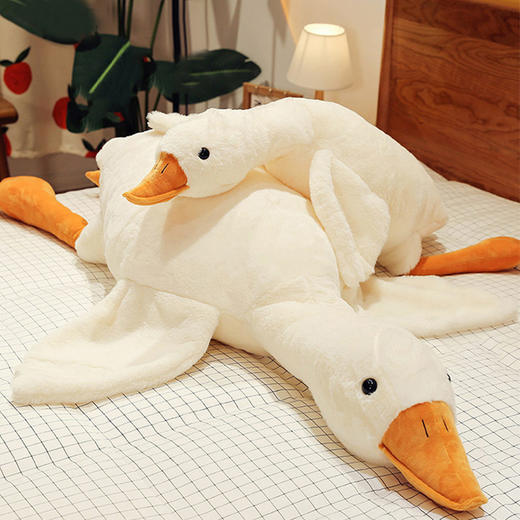 【爆款】优赫 可爱大白鹅玩偶毛绒玩具抱枕夹腿睡枕 商品图5