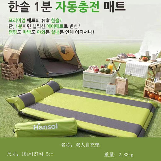 芊陌鸟户外-双人自充垫（带打气筒） 商品图2