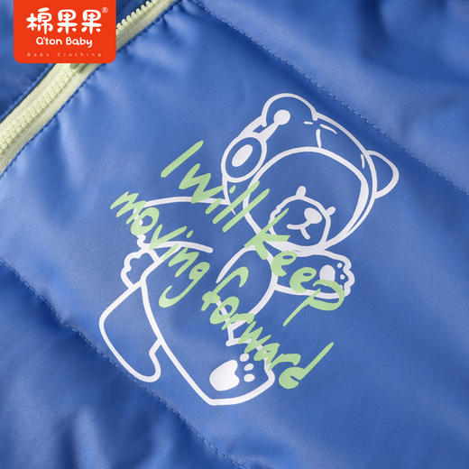 商场同款棉果果秋季男童连帽大朵绒保暖轻便耐穿耐脏短款羽绒服M412102922704 商品图3