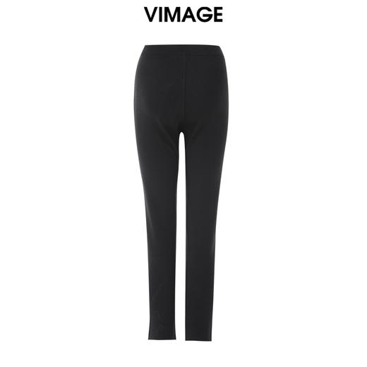 VIMAGE纬漫纪秋冬季新款高腰气质通勤纯色显瘦裤子V1805423 商品图1