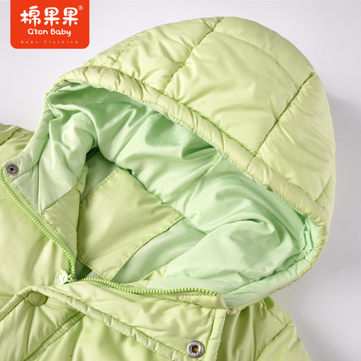 商场同款棉果果冬季男女童连帽保暖大朵绒韩版中长款羽绒服M412102922701 商品图2