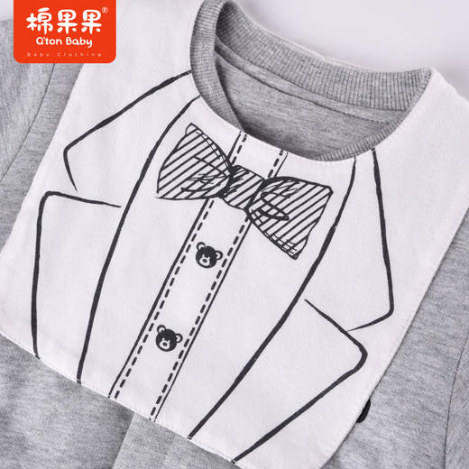 商场同款棉果果冬季男童小童夹棉保暖外穿领子可拆卸！小绅士夹棉对开连体衣M412722222722 商品图4