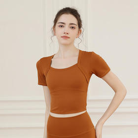 【拼团福利】F202081（云感面料）梵蒂欧新款瑜伽短袖（含胸垫）3日内发货