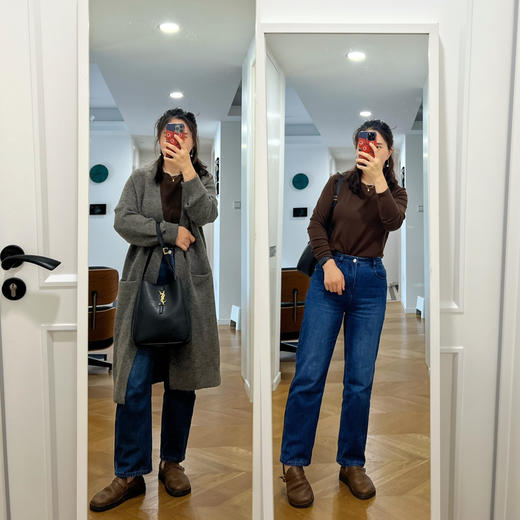 素·然1:1 牛仔蓝显腿直中腰牛仔直筒裤2207【包邮/ 断码清仓bu退换。1月实数】 商品图11