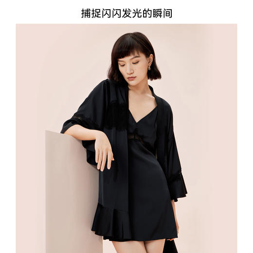大人糖 | 浮光流云百搭睡袍 | 性感镂空荷叶边睡衣 商品图1