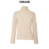 VIMAGE纬漫纪冬季新款100%山羊绒高领套头纯色修身针织衫V1801416 商品缩略图0