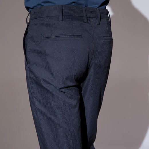 callisto藏青聚酯纤维混纺休闲裤 SOCPW012NA 商品图4