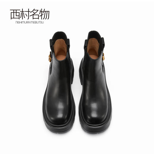西村名物2022秋冬新款切尔西靴厚底粗跟小短靴44141 商品图2