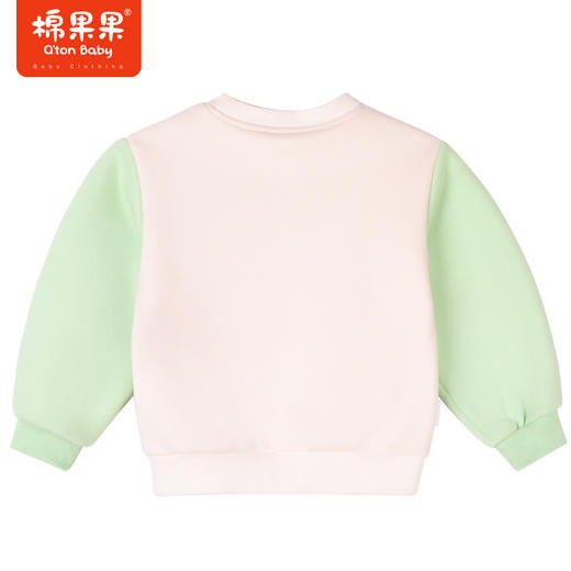 商场同款棉果果冬季男童保暖柔软亲肤加绒圆领套头卫衣时尚拼色M412180422714 商品图6